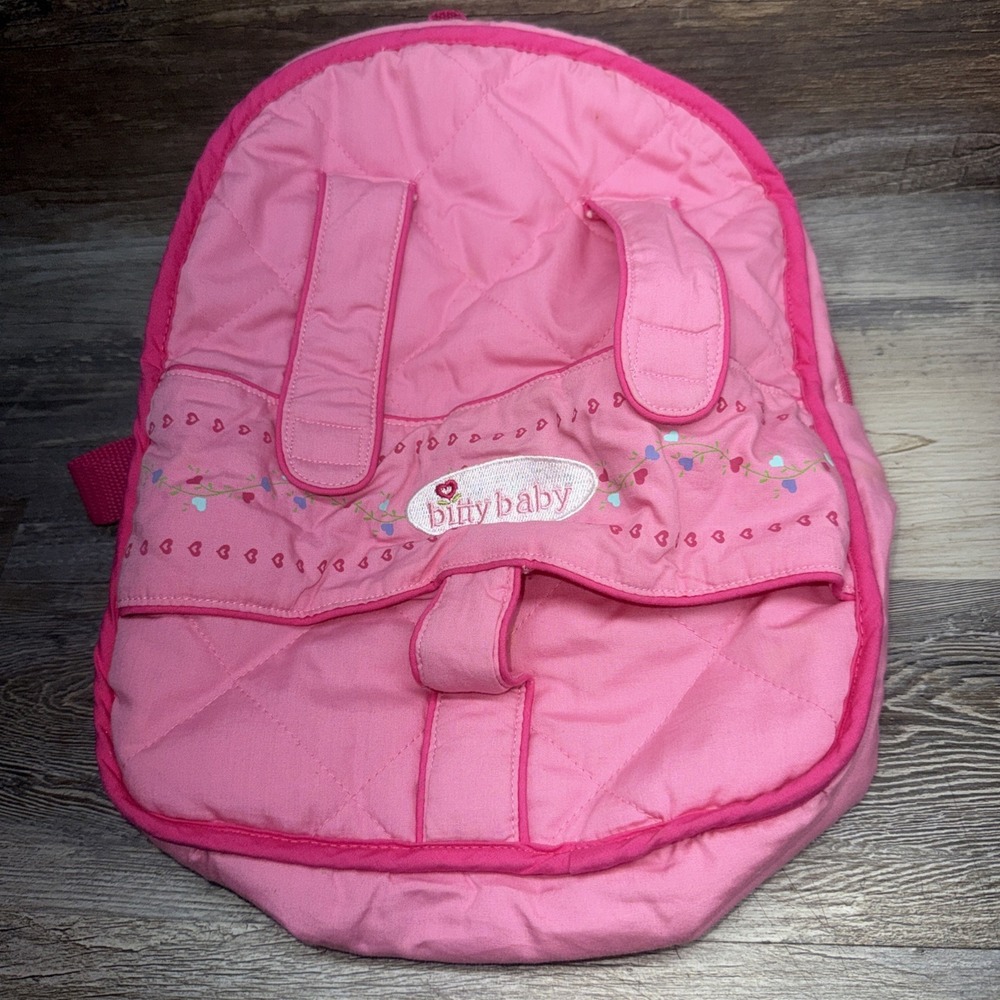 American Girl Bitty Baby Pink Diaper Bag/Backpack Carrier